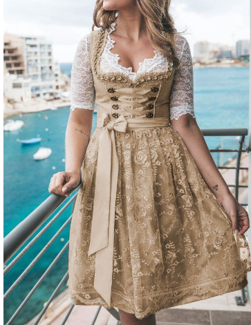 Aline Trachtenkleid Damen | Elegantes Trachtenkleid mit Schürze 1