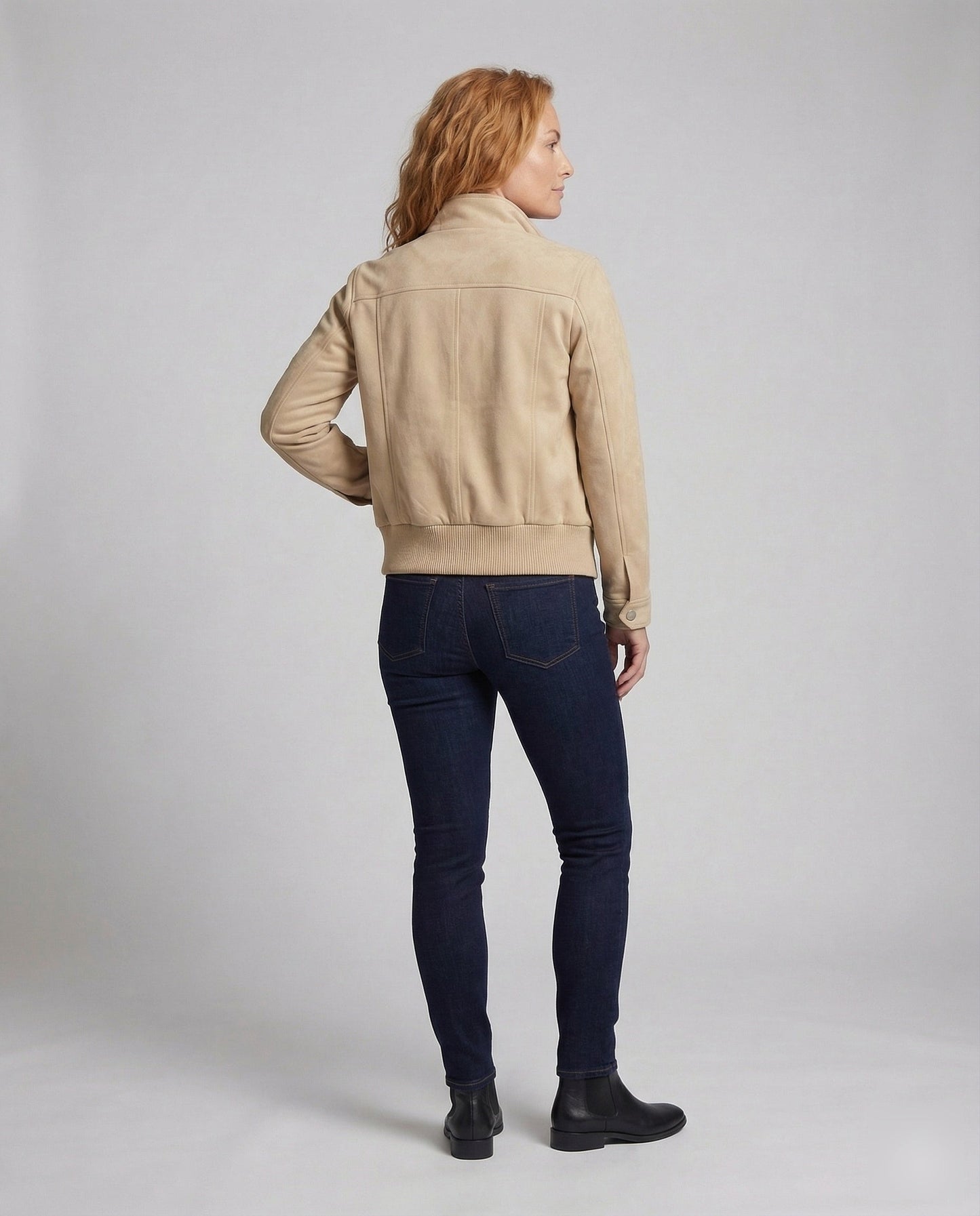 Damen Fleecejacke Stehkragen Microfleece Regular Fit 4