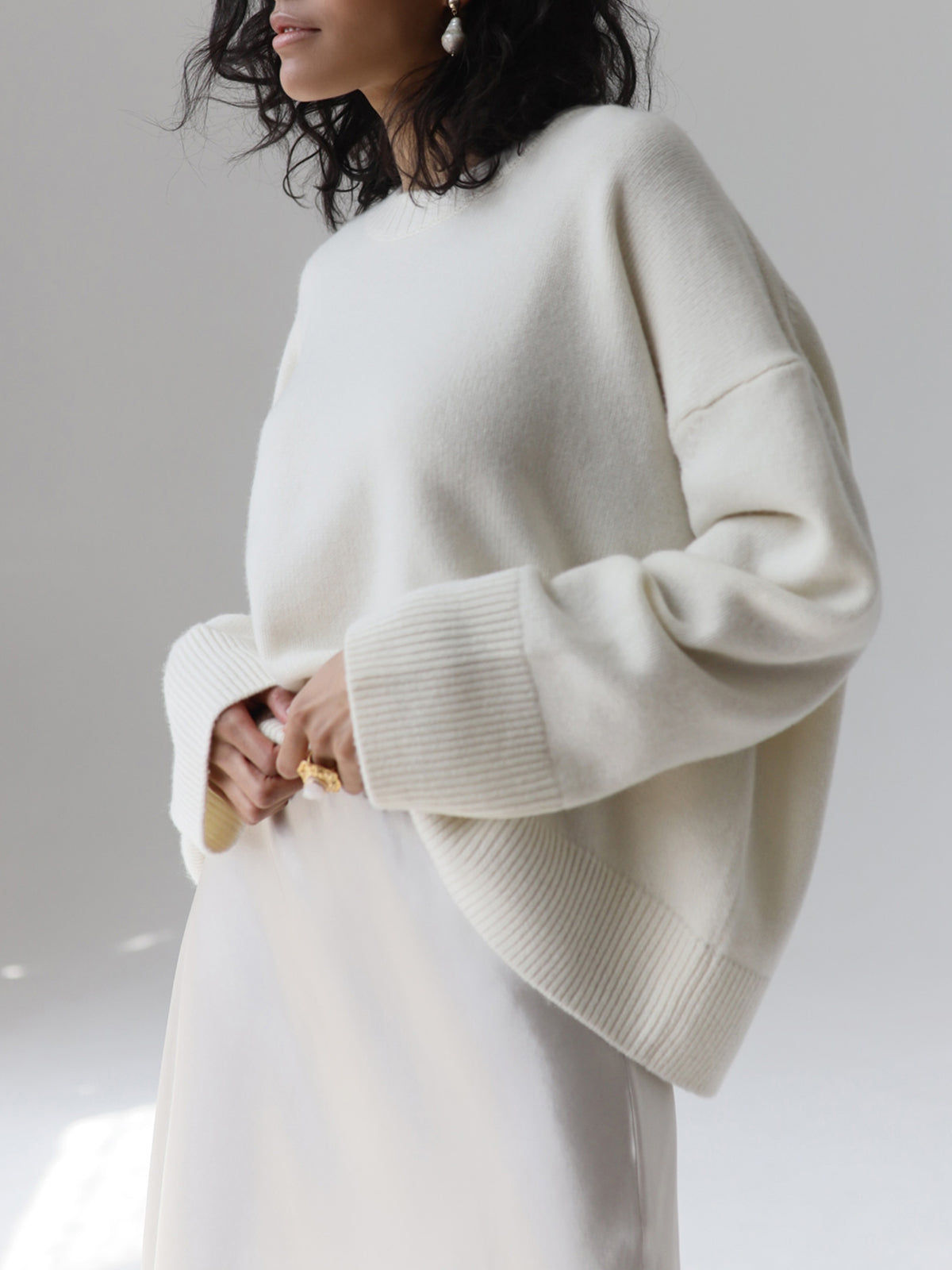 Damenpullover Oversized Warm Rundhals Langarm 8