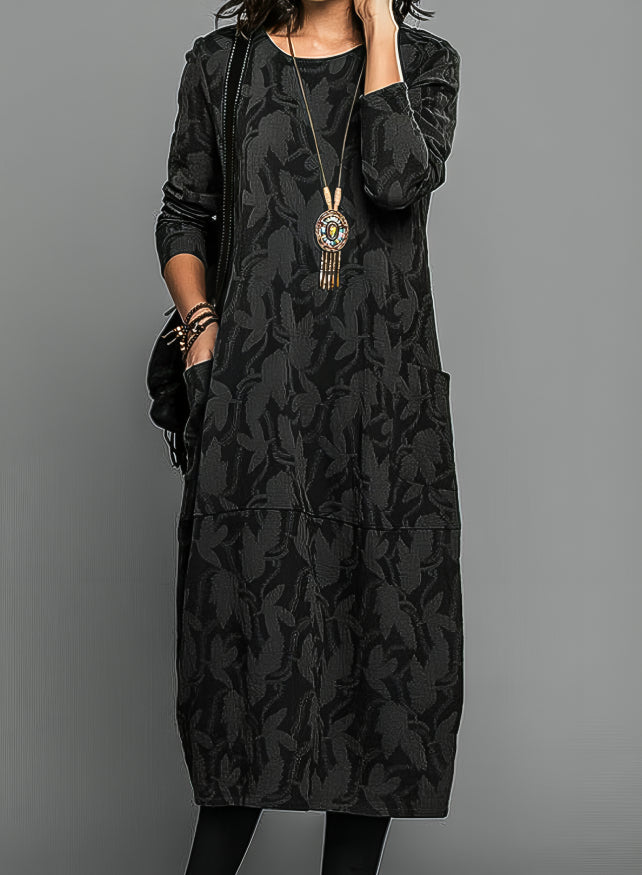 Druckmuster Midi-Tunika-Kleid | Damenmode 3