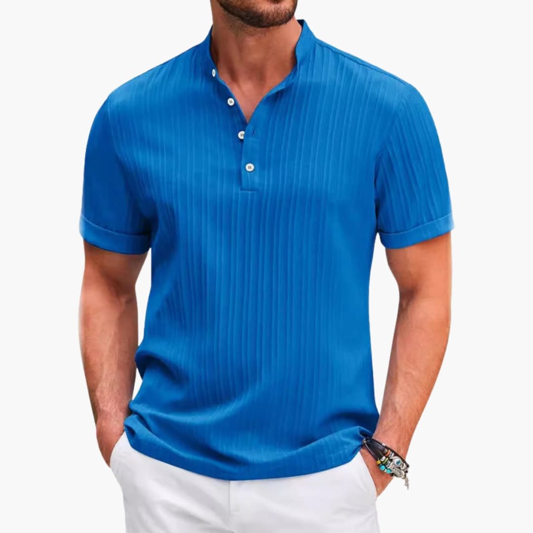 Herren Henley-T-Shirt | Lässiges Poloshirt mit Knopfleiste 4