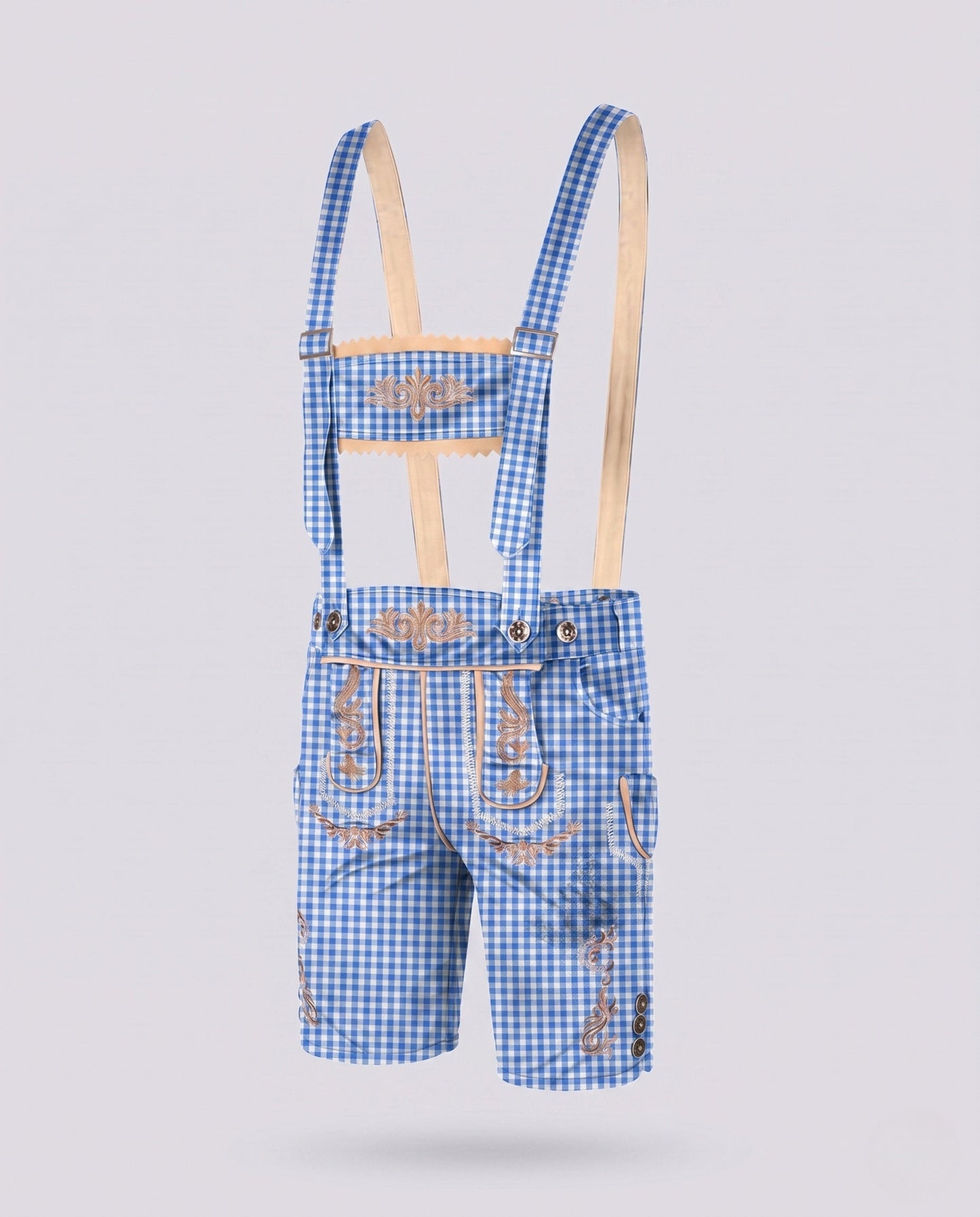 Herren Lederhose mit Verzierten Trägern | Trachtenhose Herren 7