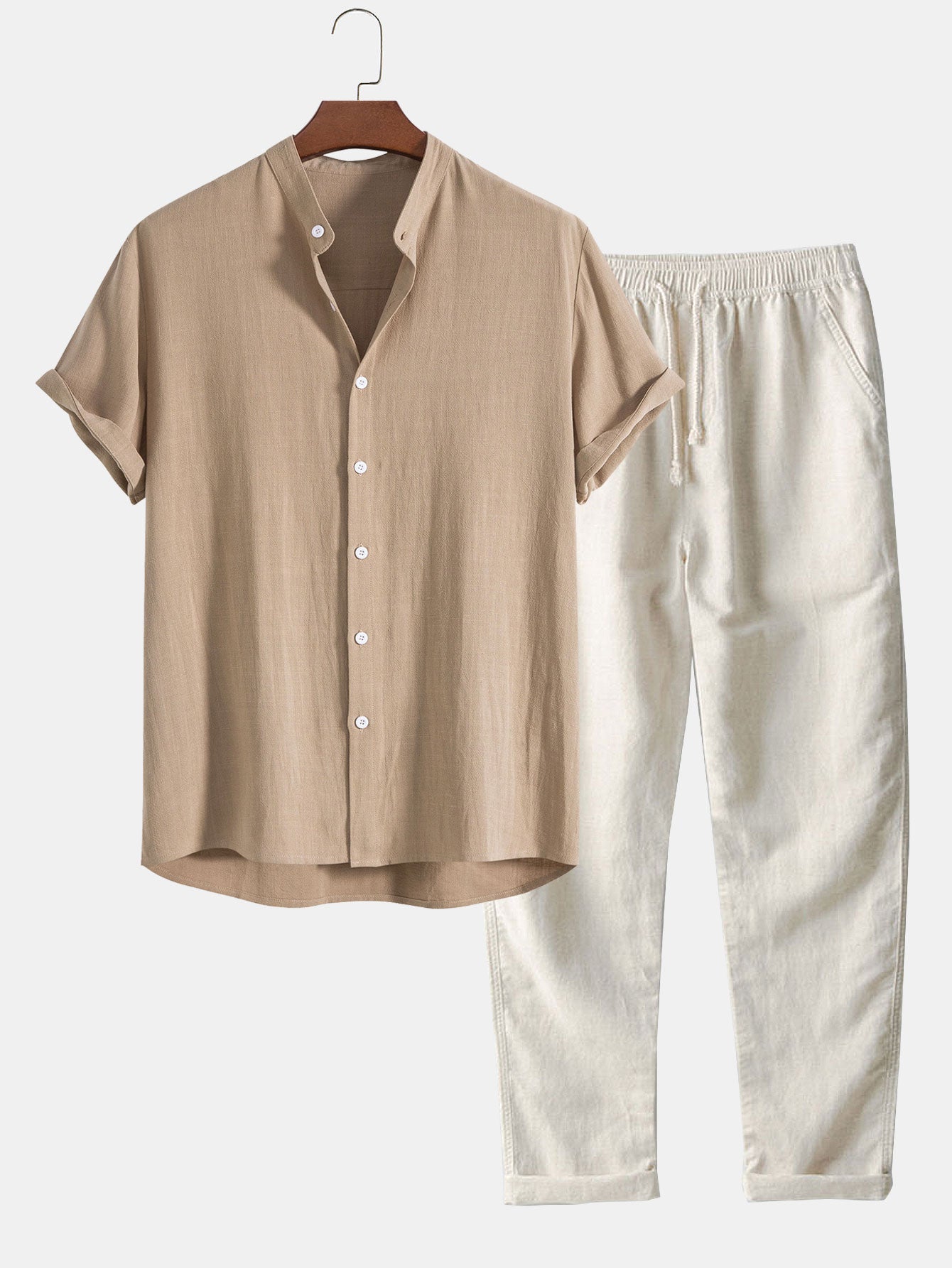 Herren Set mit Kurzarm-Hemd und Hose | Freizeitmode 10