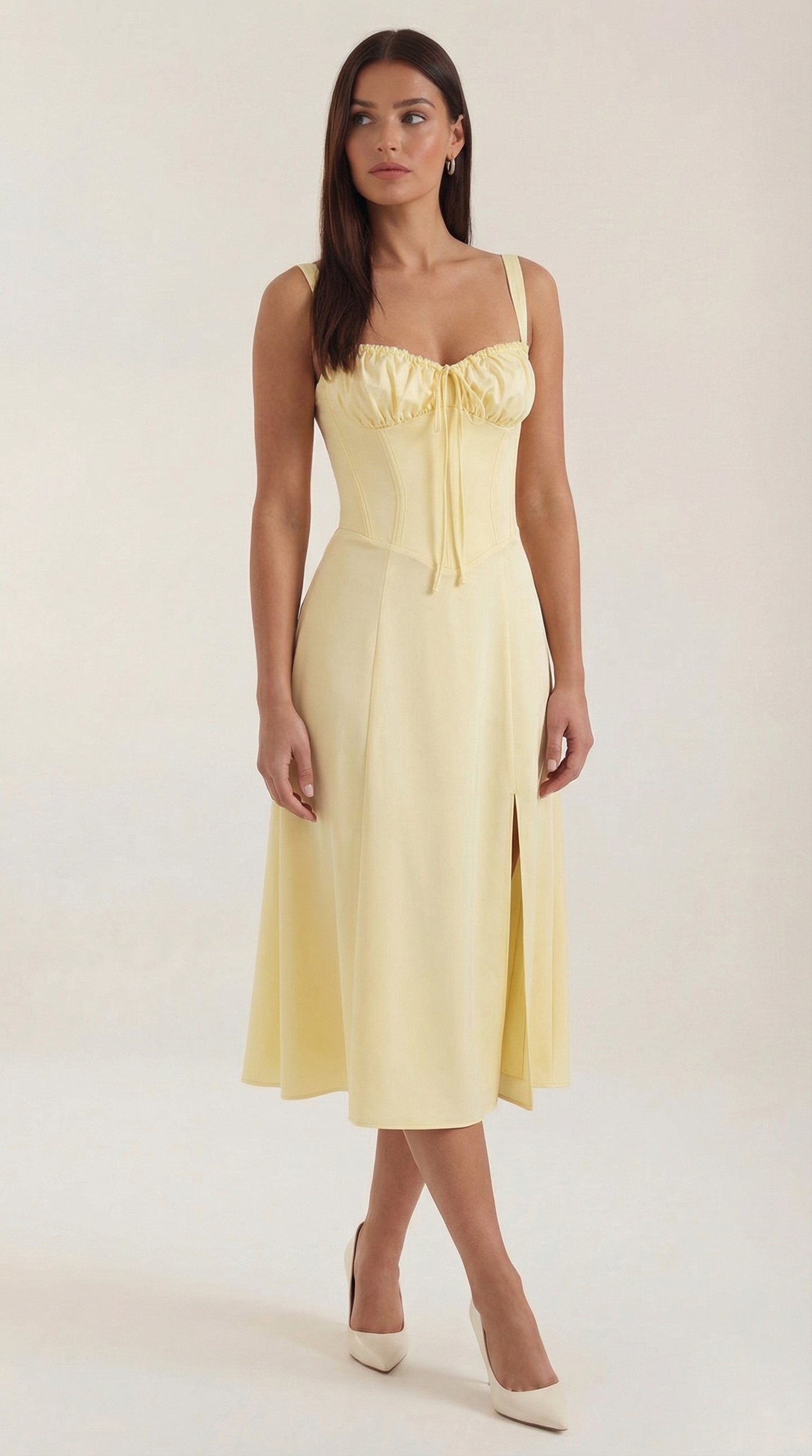 Jade Midi-Kleid | Feminines A-Linien Design mit Schnürung 11