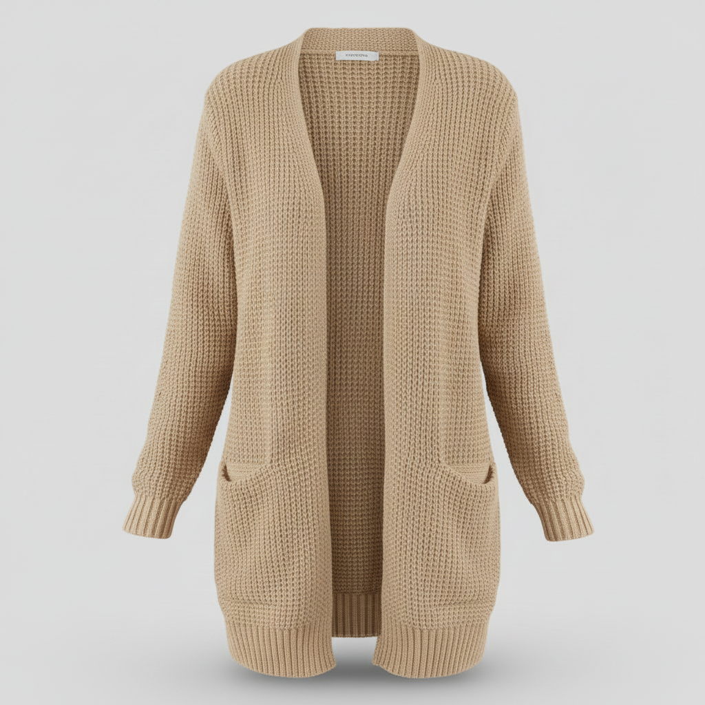 Lange Strickjacke Damen | Gemütlicher Cardigan für Winter