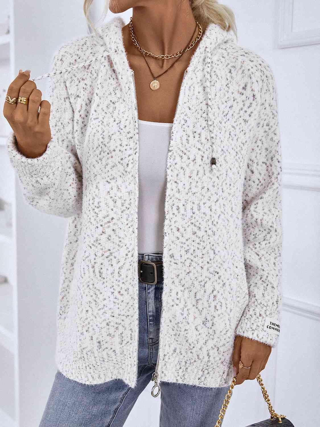 Melanie | Damen Winter-Cardigan mit Reißverschluss und warmem Material 2