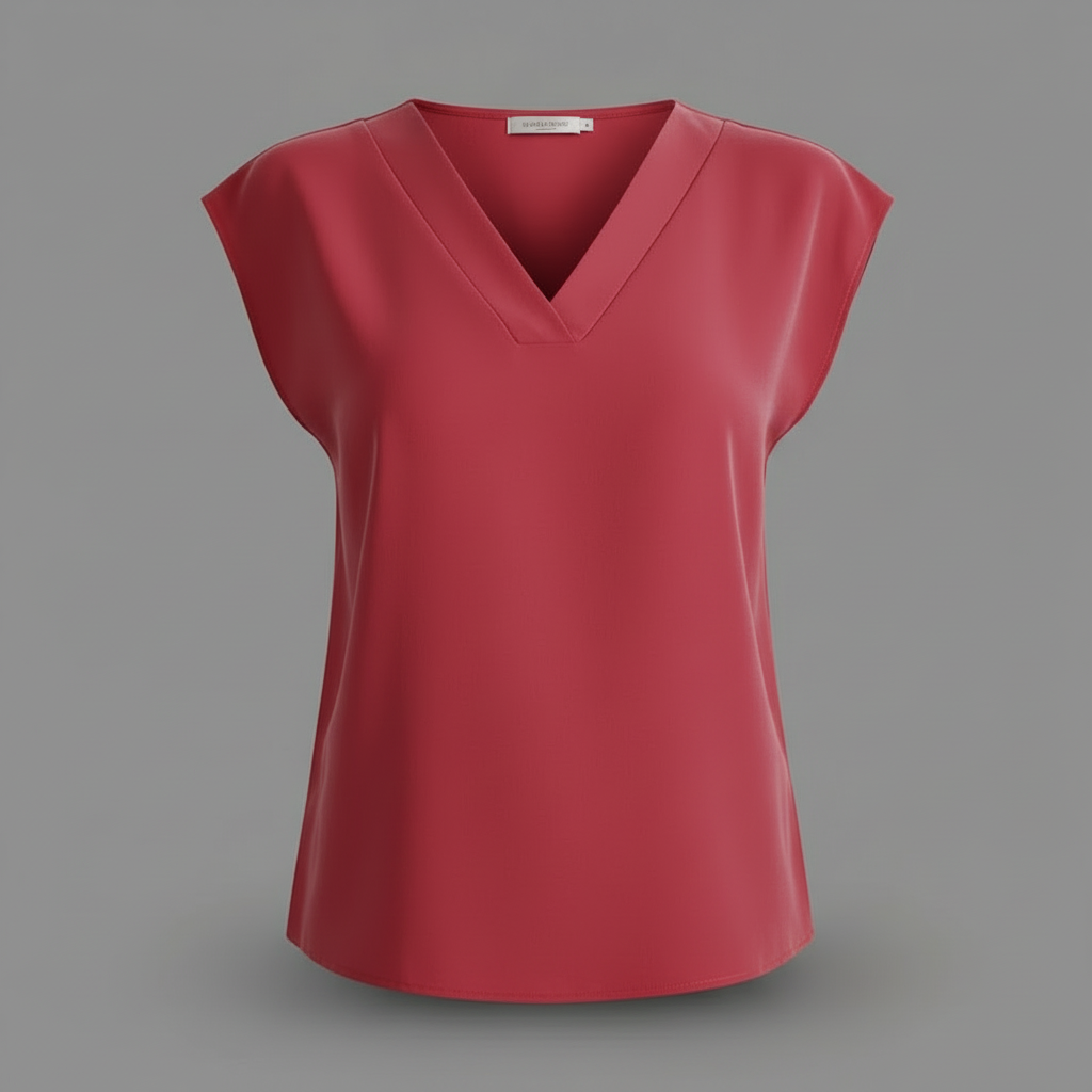 Moderne Sommerbluse Damen | V-Ausschnitt Kurzarm Blusen