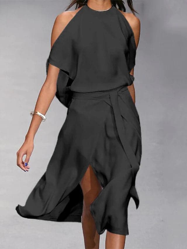 Aitana | Schulterfreies Festliches Kleid Damen Midikleid 1