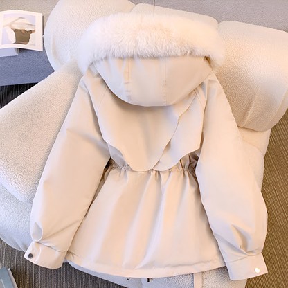 Annika Damen Winter Parka mit Kapuze und Kunstfell 1