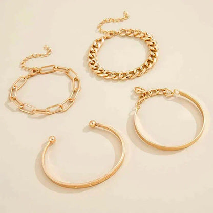 Armband-Set Goldfarben Verstellbar 4-teilig 1