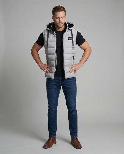 Ärmellose Kapuzen-Pufferweste | Damenmode 1