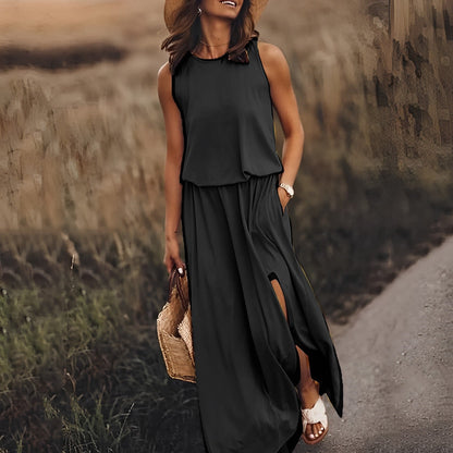 Ärmelloses Maxikleid Retro | Elegantes Kleid für Damen 2