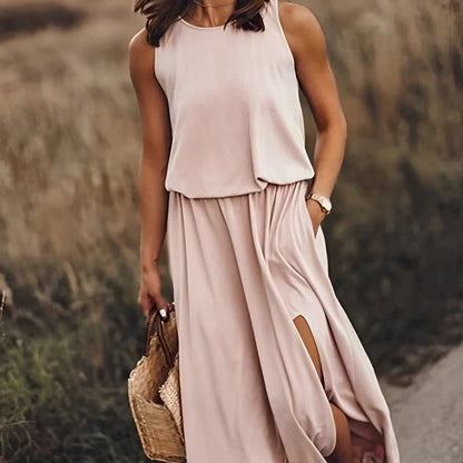 Ärmelloses Maxikleid Retro | Elegantes Kleid für Damen 3