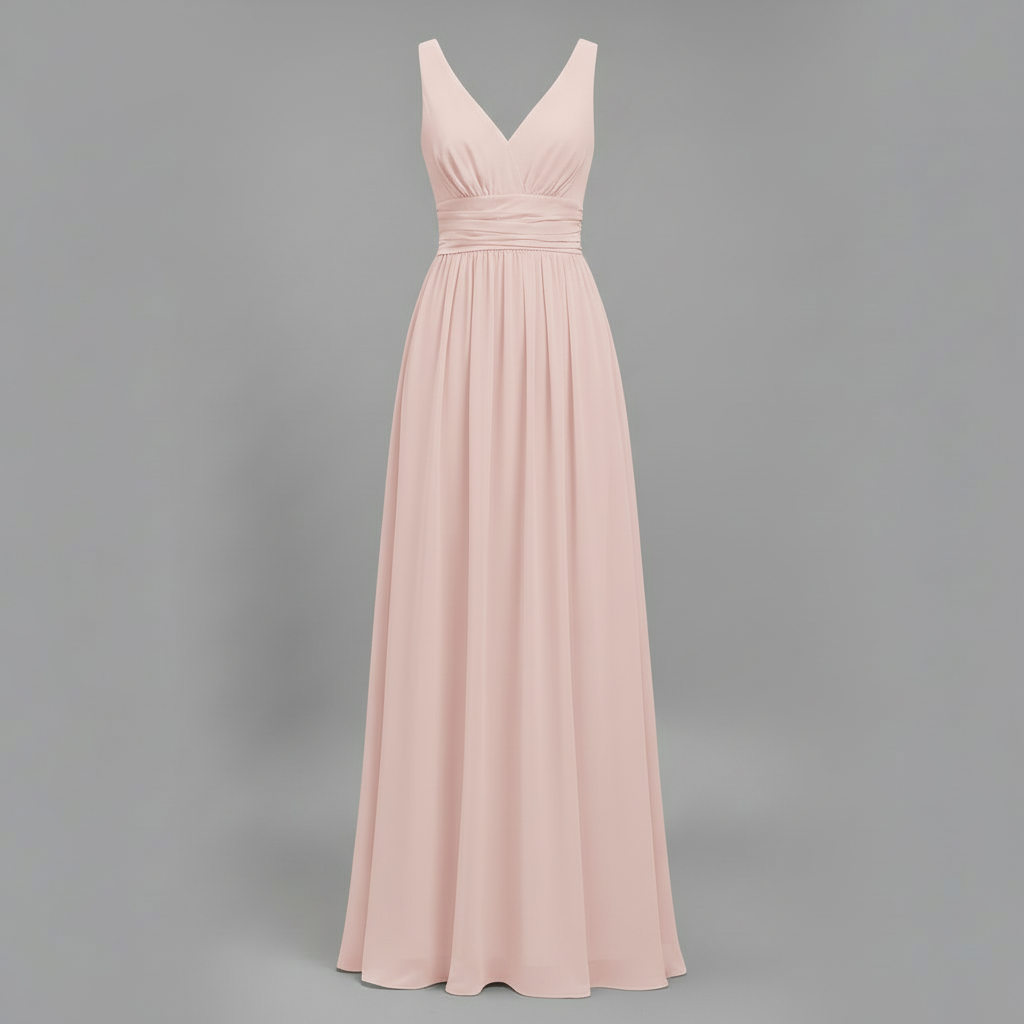 Ärmelloses V-Ausschnitt Kleid | Festliche Kleider Damen Maxi