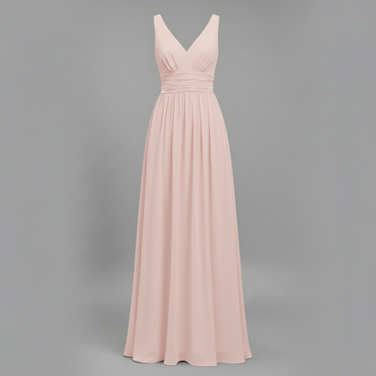 Ärmelloses V-Ausschnitt Kleid | Festliche Kleider Damen Maxi