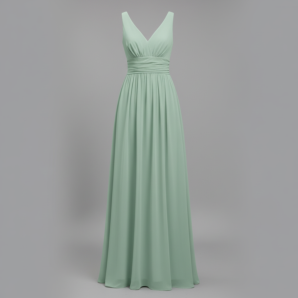 Ärmelloses V-Ausschnitt Kleid | Festliche Kleider Damen Maxi
