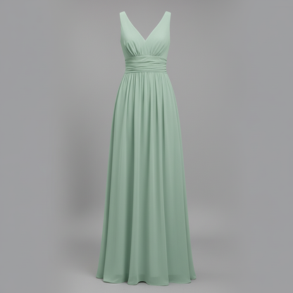 Ärmelloses V-Ausschnitt Kleid | Festliche Kleider Damen Maxi