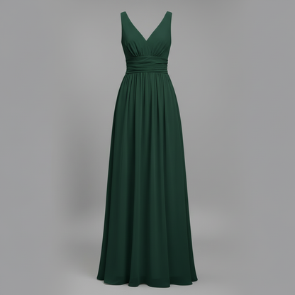 Ärmelloses V-Ausschnitt Kleid | Festliche Kleider Damen Maxi
