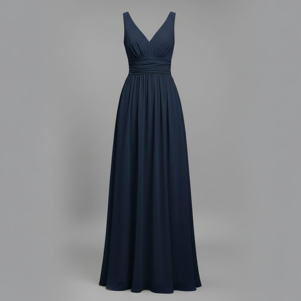 Ärmelloses V-Ausschnitt Kleid | Festliche Kleider Damen Maxi