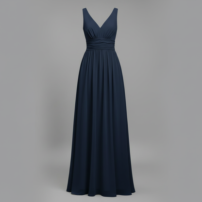 Ärmelloses V-Ausschnitt Kleid | Festliche Kleider Damen Maxi