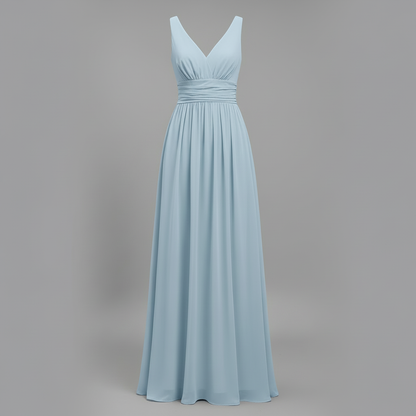 Ärmelloses V-Ausschnitt Kleid | Festliche Kleider Damen Maxi
