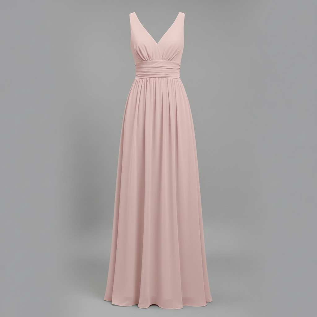 Ärmelloses V-Ausschnitt Kleid | Festliche Kleider Damen Maxi