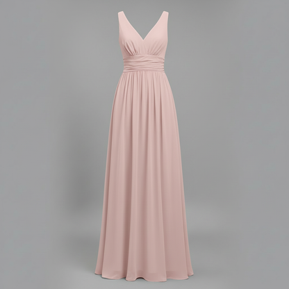 Ärmelloses V-Ausschnitt Kleid | Festliche Kleider Damen Maxi