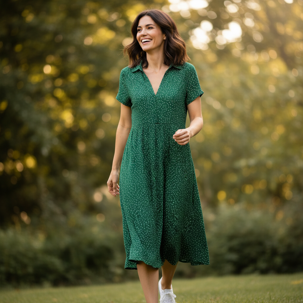 Midi Hemdblusenkleid Damen | Elegante Kleider für Jeden Anlass
