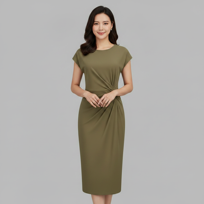 Midikleid Damen Elegant | Sommerkleid Knielang, Freizeitkleid Leicht