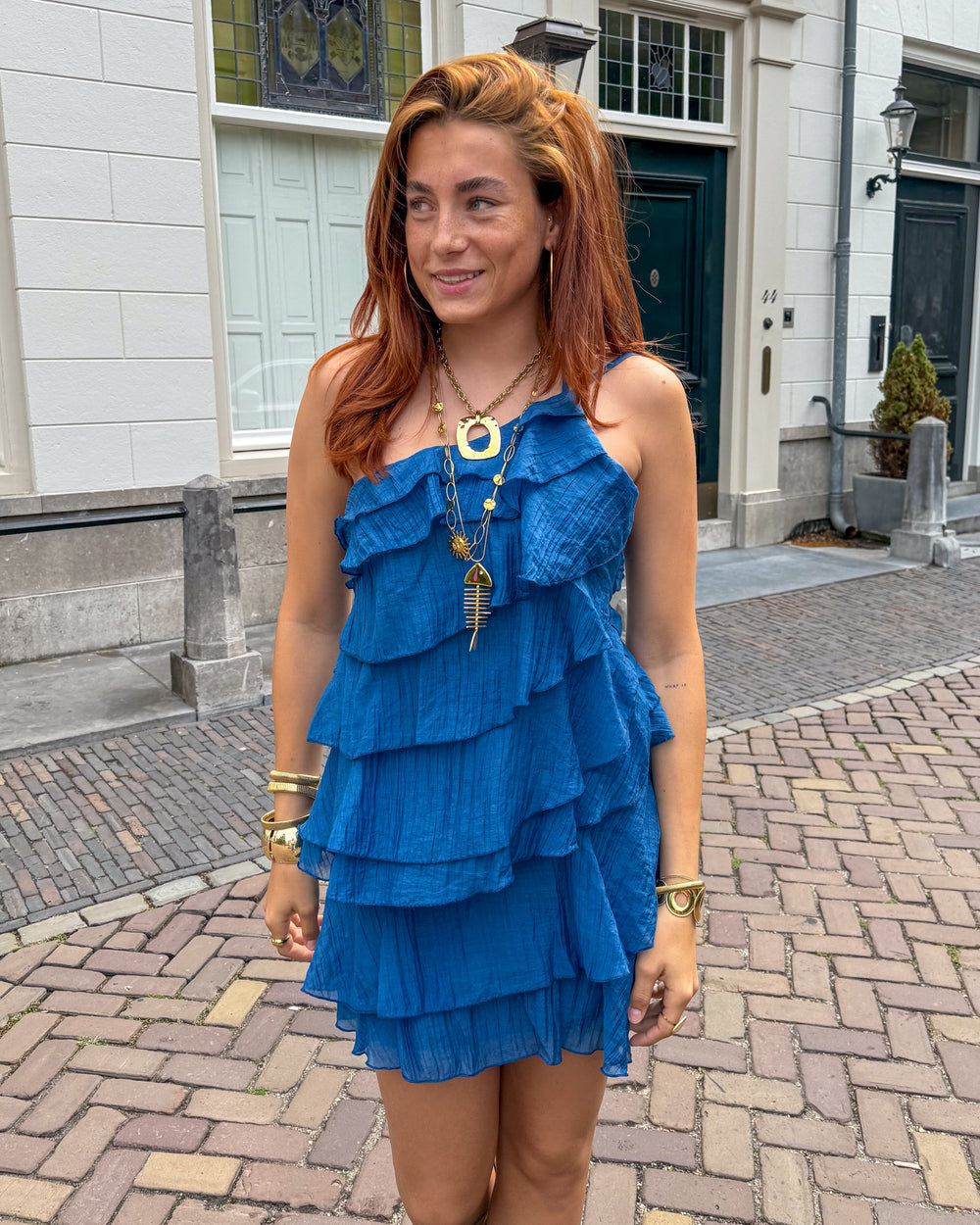 Asymmetrisches Minikleid Damen mit Rüschen | Festliche Kleider 13