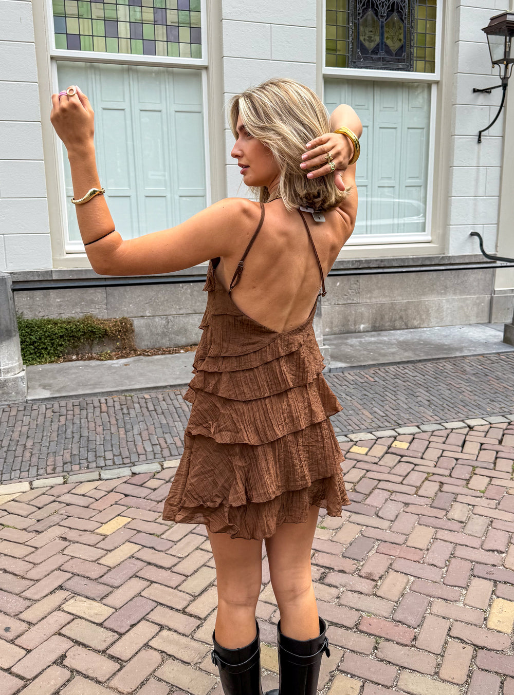 Asymmetrisches Minikleid Damen mit Rüschen | Festliche Kleider 7