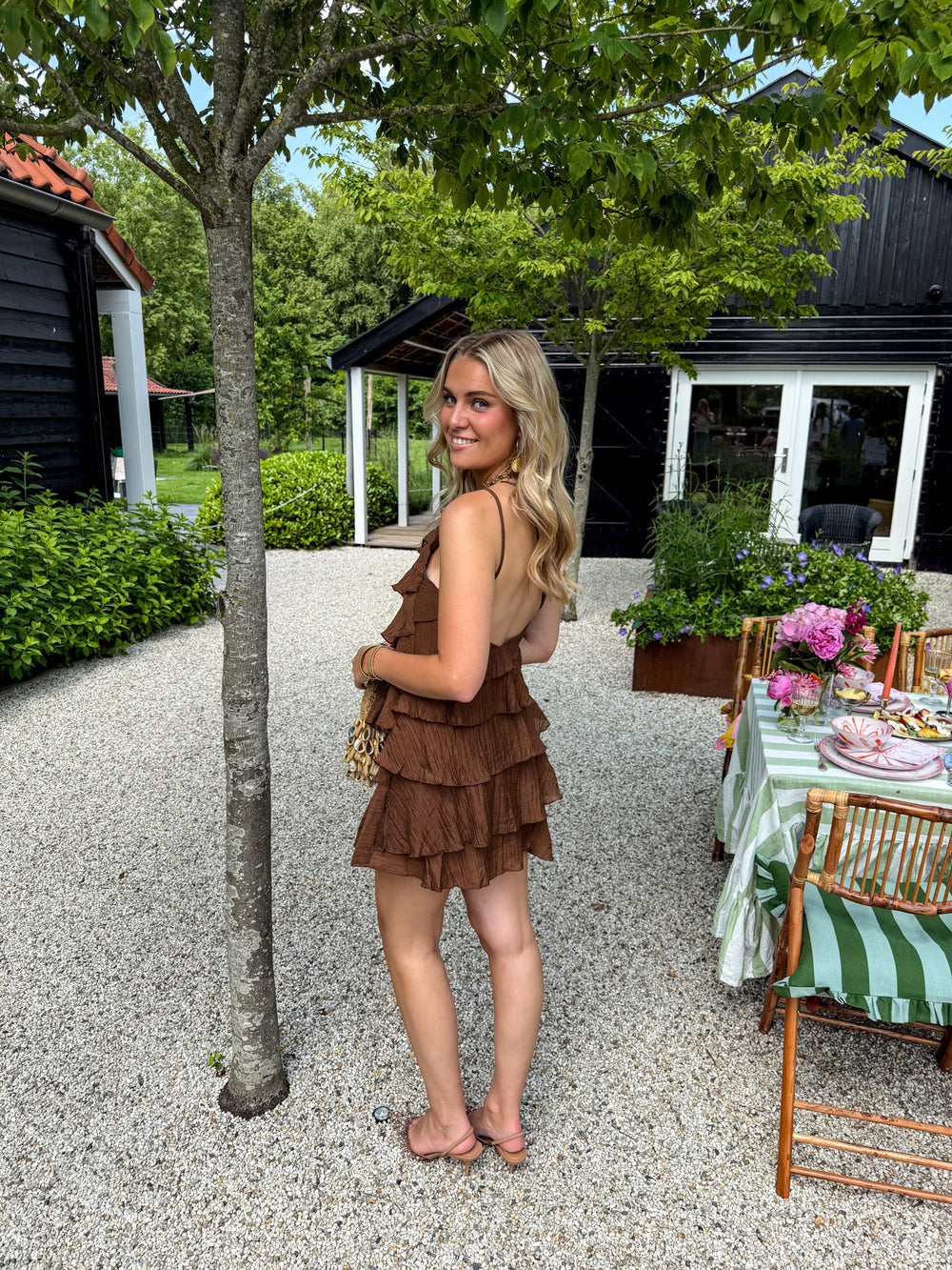 Asymmetrisches Minikleid Damen mit Rüschen | Festliche Kleider 8