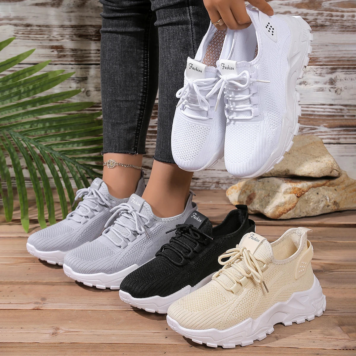 Atmungsaktive Damen-Sportschuhe | Lässige Freizeitschuhe 5