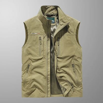 Atmungsaktive Herren Cargo-Utility-Weste mit Mehrfachtaschen 2