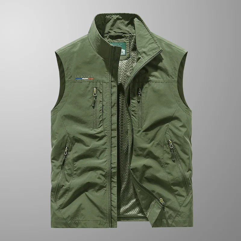 Atmungsaktive Herren Cargo-Utility-Weste mit Mehrfachtaschen 3