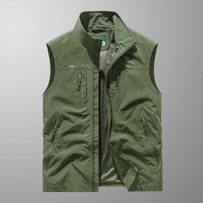Atmungsaktive Herren Cargo-Utility-Weste mit Mehrfachtaschen 3