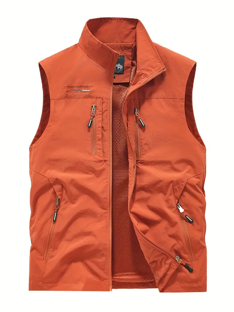 Atmungsaktive Herren Cargo-Utility-Weste mit Mehrfachtaschen 6