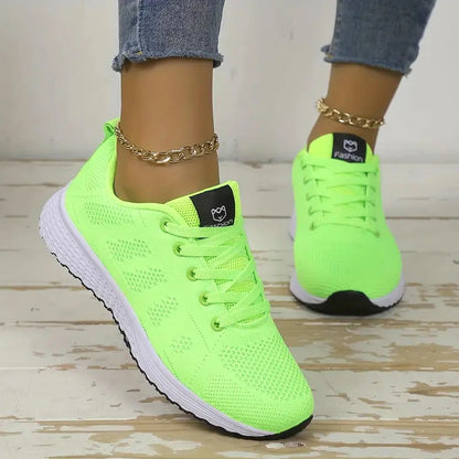 Atmungsaktive Sneakers Damen | Sport Schuhe mit Plattform-Sohle 3