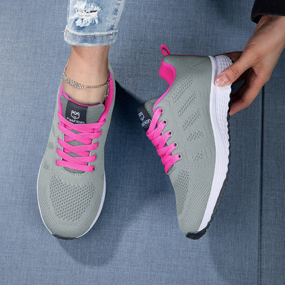 Atmungsaktive Sneakers Damen | Sport Schuhe mit Plattform-Sohle 6
