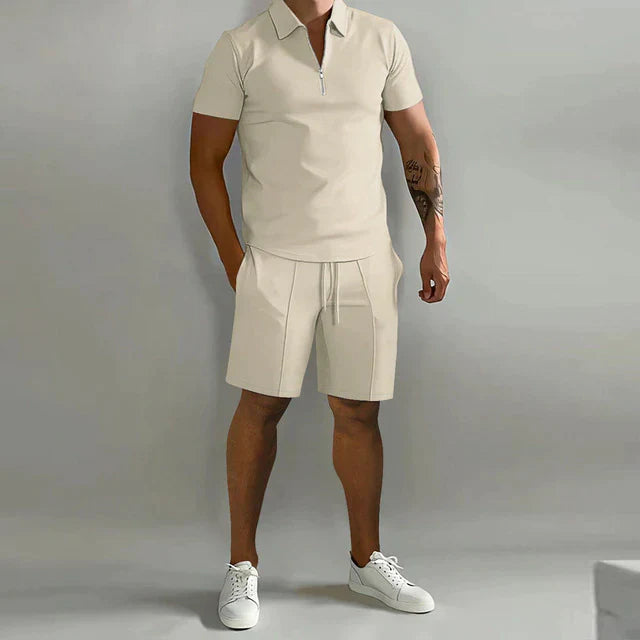 Atmungsaktives Herren Polo- und Shorts-Set | Sommer Outfit 0