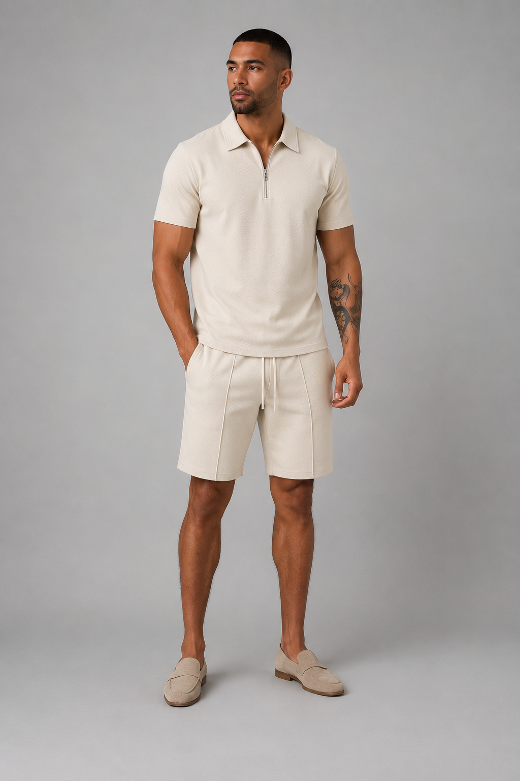 Atmungsaktives Herren Polo- und Shorts-Set | Sommer Outfit 1