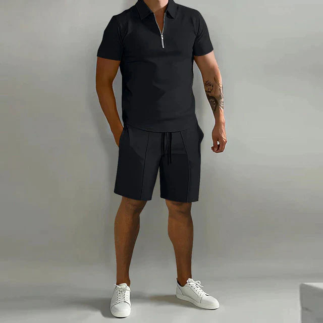 Atmungsaktives Herren Polo- und Shorts-Set | Sommer Outfit 11