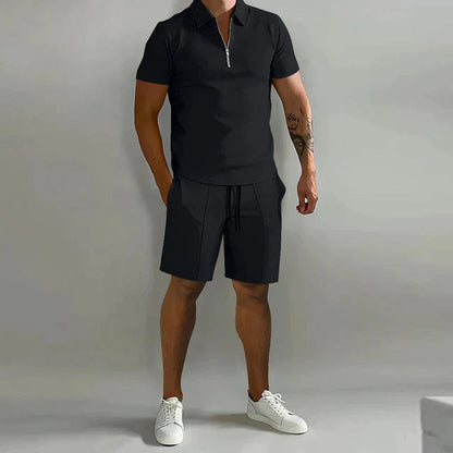 Atmungsaktives Herren Polo- und Shorts-Set | Sommer Outfit 11
