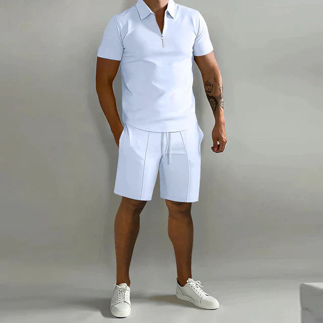 Atmungsaktives Herren Polo- und Shorts-Set | Sommer Outfit 4