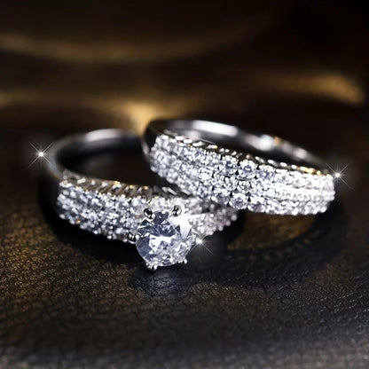 Aurora | Damen Brautring-Set mit Zirkonia 1