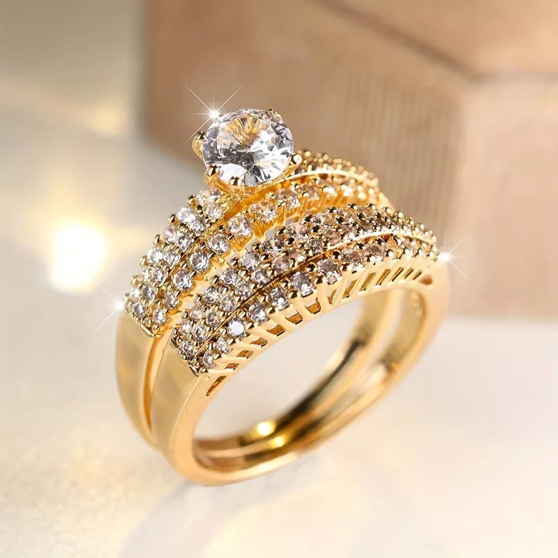 Aurora | Damen Brautring-Set mit Zirkonia 3
