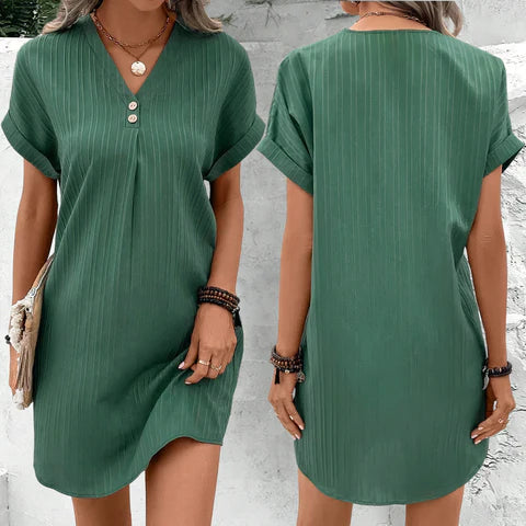 Bequemes Kleid mit V-Ausschnitt | Luftiges Sommerkleid 3