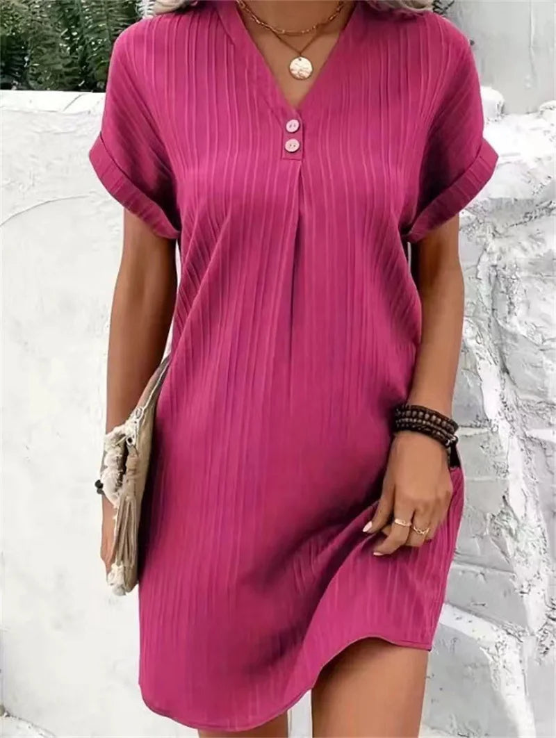 Bequemes Kleid mit V-Ausschnitt | Luftiges Sommerkleid 7