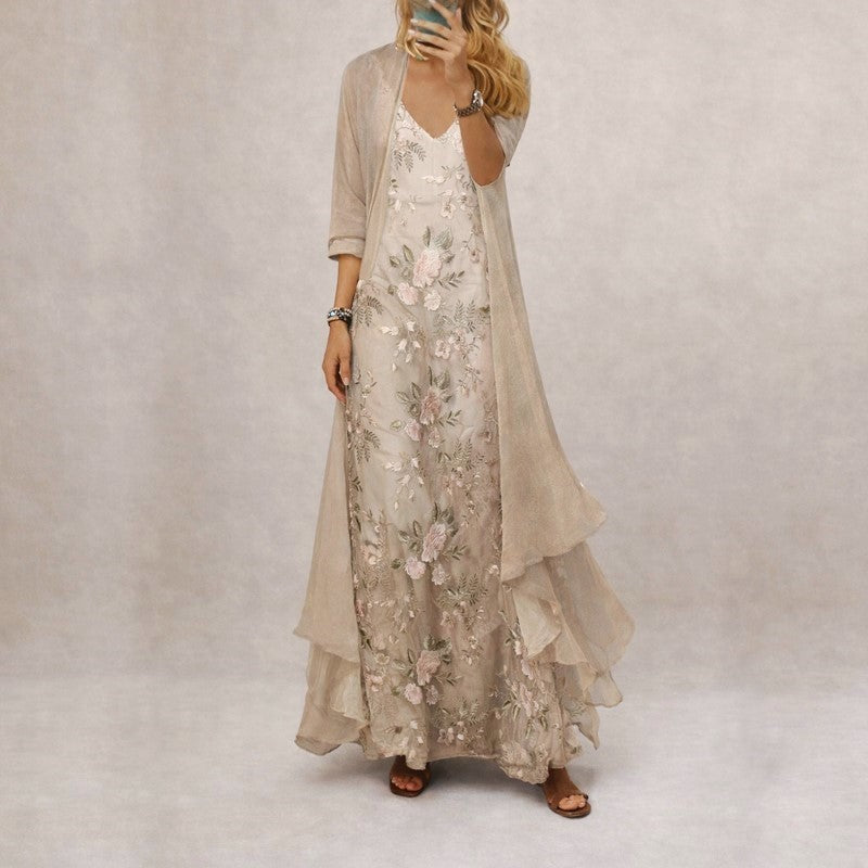 Blumenmuster Maxikleid | Damenmode Freizeitkleid 1
