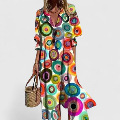 Buntes Boho Kleid Damen | Elegantes Sommerkleid 6
